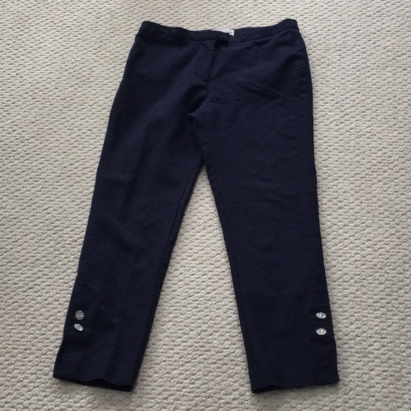Nanette Lepore navy ankle pants. - Picture 1 of 9